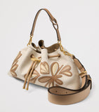 Jimmy Choo medium Cinch bucket bag in recycled canvas (British brand)
