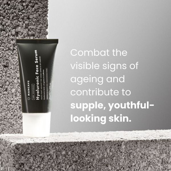 ManCave hyaluronic acid anti-aging face serum 50ml, imported from the UK