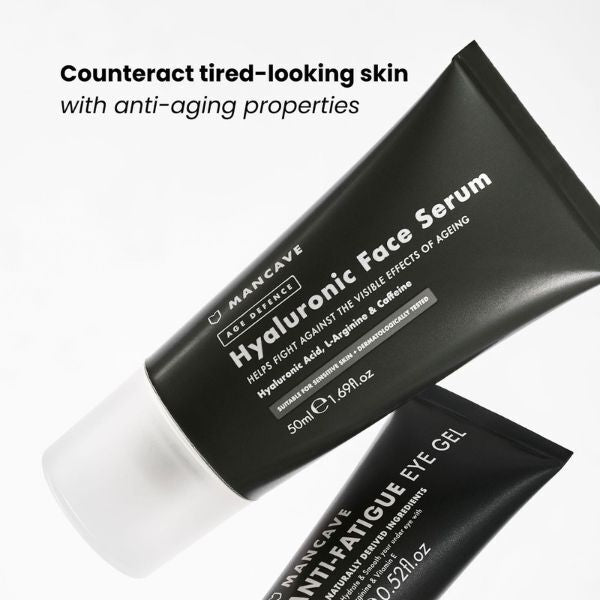ManCave hyaluronic acid anti-aging face serum 50ml, imported from the UK