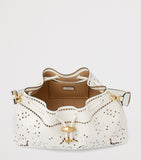 Jimmy Choo medium Cinch cut-out leather bucket bag, imported from the UK