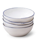 Feldspar cobalt ice cream bowls set of 4 13cm - British product
