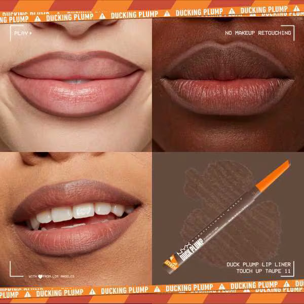 NYX Professional Makeup Duck Plump Lip Liner Taupe imported from the UK