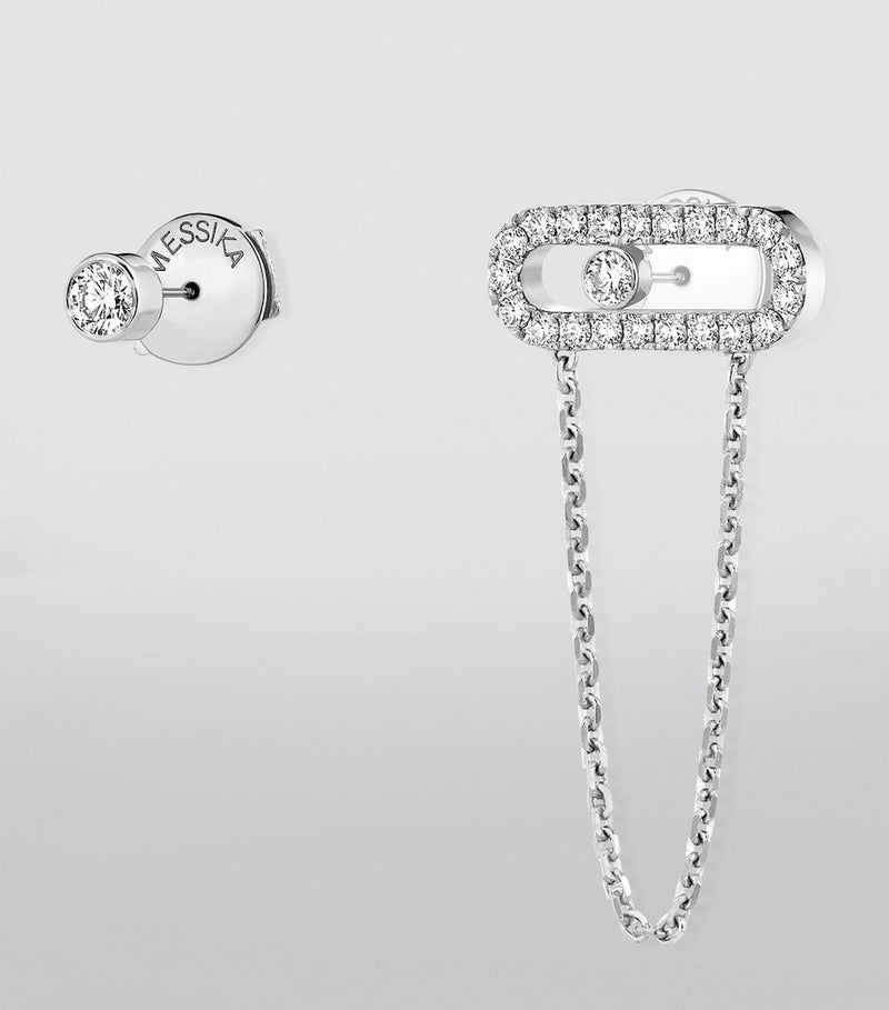 Messika Move Uno earrings white gold diamonds, UK version