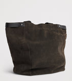 NN.07 suede tote bag with handles and strap, imported from the UK