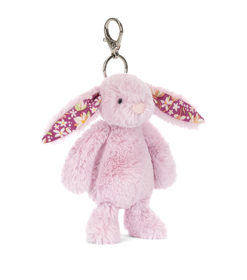 Jellycat Thistlepop Blossom Bunny bag charm, imported from the UK