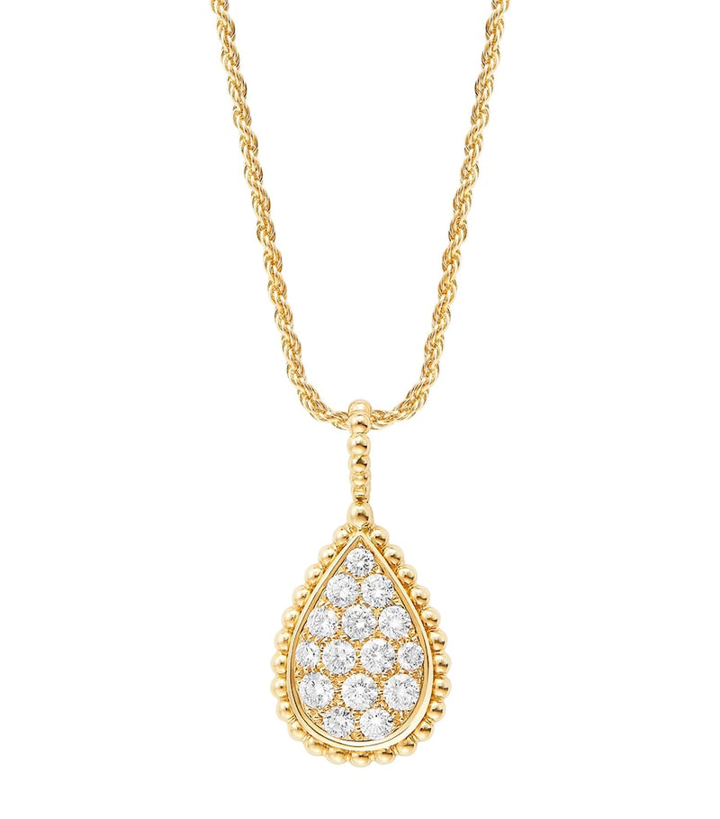 Boucheron Serpent Bohème diamond pendant in yellow gold (British brand)