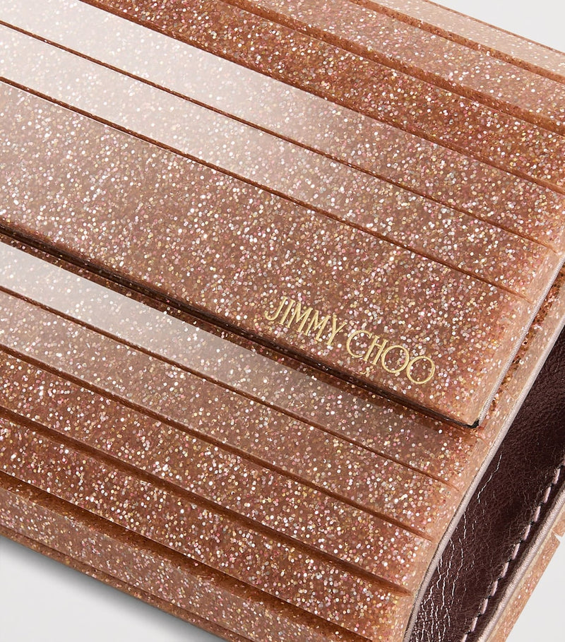 Jimmy Choo Sweetie glitter clutch bag (British brand)