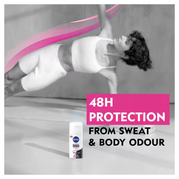 NIVEA Deodorant Spray Black & White 35ml, imported from the UK.