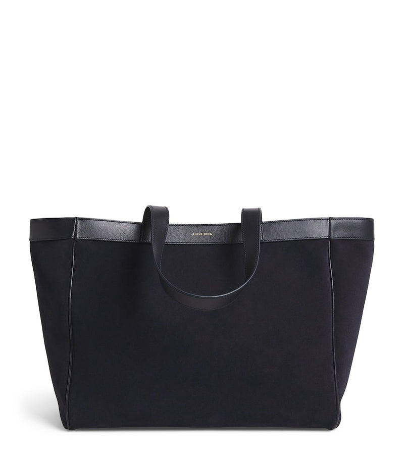 ANINE BING medium suede Rio tote bag with leather accents, UK version