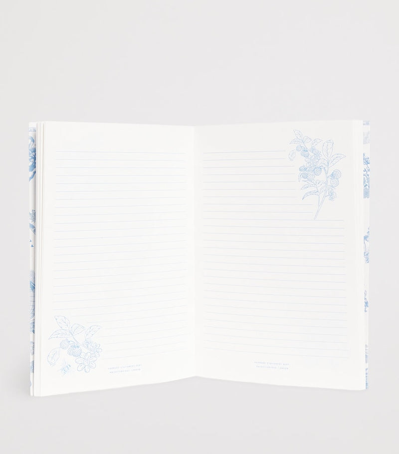 Harrods toile print A5 notebook (British brand)