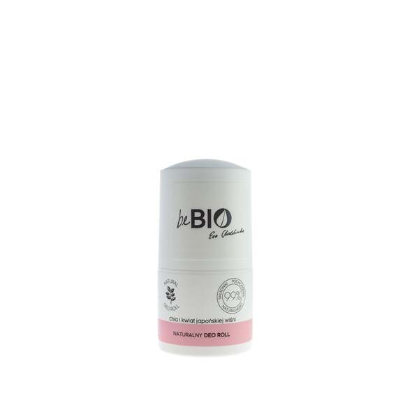 beBIO deodorant roll-on chia seed cherry blossom 50ml, UK version
