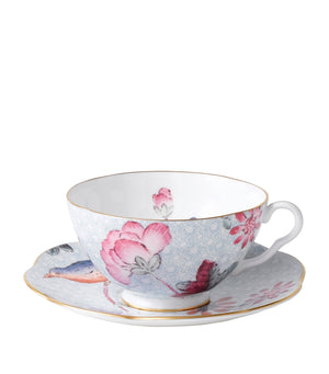 Wedgwood Cuckoo Teacup and Saucer Bone China Set