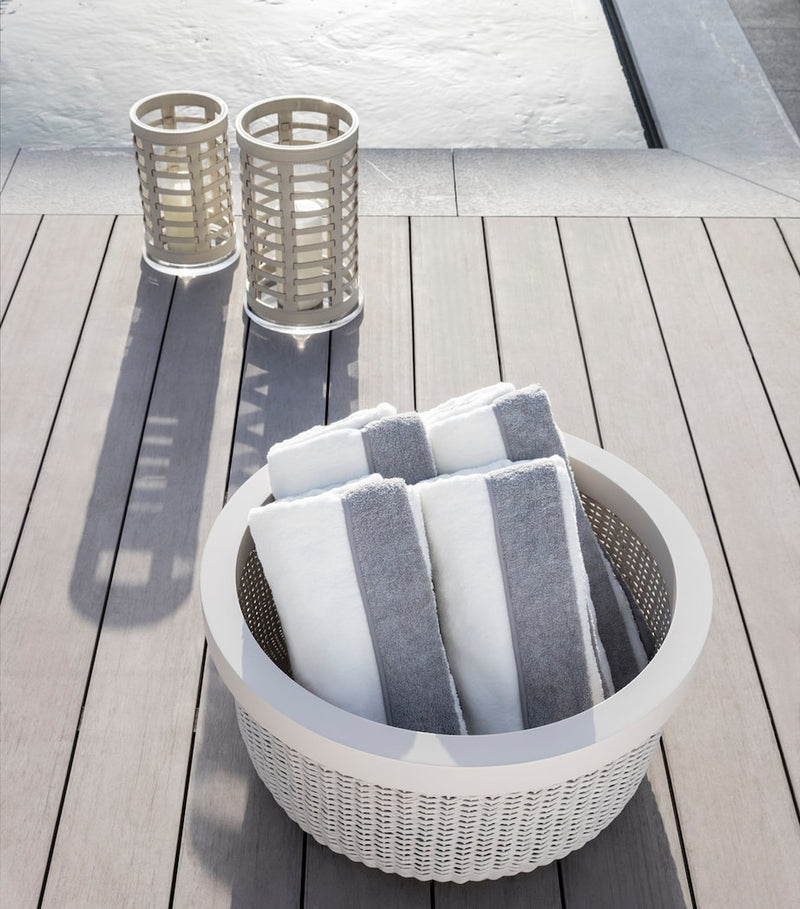 Riviere gewebte Leder Hurricane Laterne 38cm - Britisches Produkt