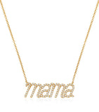 NOA mini Mama necklace in yellow gold and diamond (British brand)