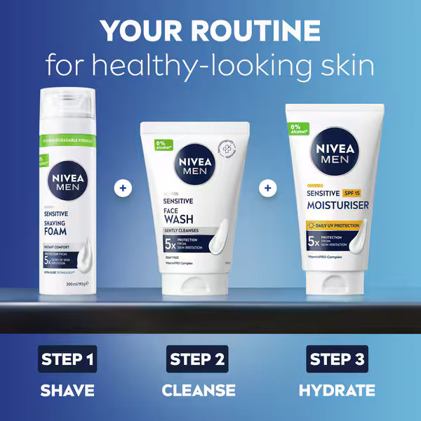 NIVEA sensitive shaving foam 200ml, imported from the UK