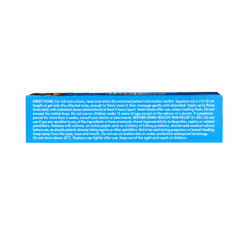 Ibuleve 5% ibuprofen pain relief gel 100g, UK version