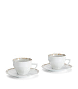Harrods Baccarat Set of 2 Talleyrand Porcelain Tea Cups and Saucers 220ml- Buy online at McGrocer