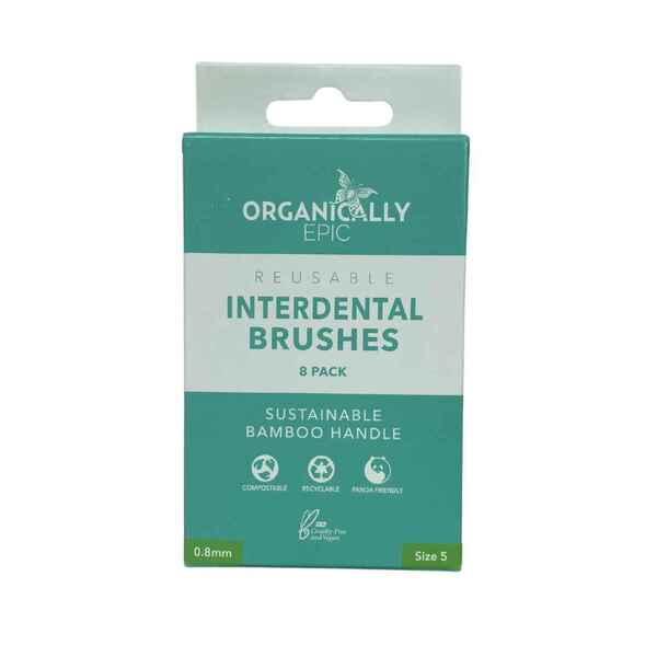 Organically Epic bamboo interdental brushes Size 5 0.8mm imported from the UK