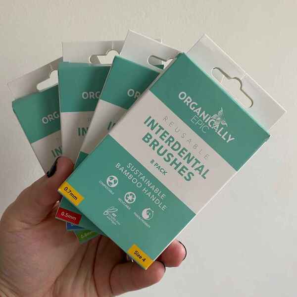 Organically Epic bamboo interdental brushes Size 5 0.8mm imported from the UK