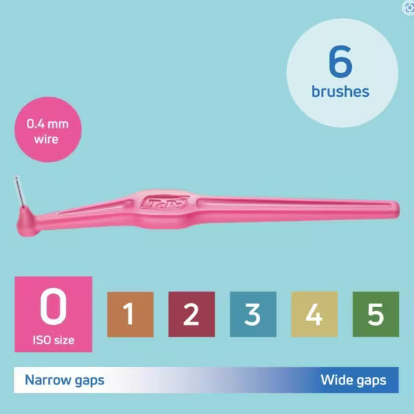 Tepe Angle Interdental Brush Pink Oral Care Tool (British brand)