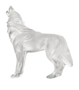 Harrods Lalique Crystal Howling Wolf Sculpture- Buy online at McGrocer