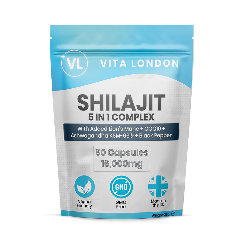 Shilajit 5-in-1 Complex capsules 60 count (British brand)