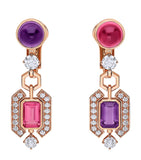 Bvlgari Allegra earrings rose gold diamonds gemstones (British brand)