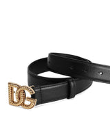 Harrods Dolce&Gabbana Calfskin Logo Belt 3cm- Buy online at McGrocer