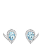 Chaumet Joséphine Aigrette stud earrings white gold aquamarine diamonds (British brand)