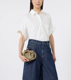 Weekend Max Mara Pasticcino woven jacquard clutch, imported from the UK