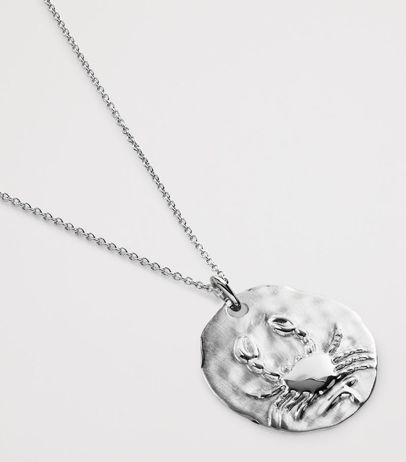 Monica Vinader sterling silver Cancer zodiac necklace - British product