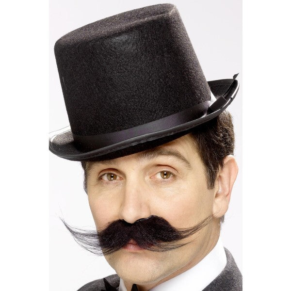 Smiffys black bushy investigator tash - British product