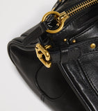 Chloé Paddington shoulder bag in glossy leather with gold-tone hardware (British brand)
