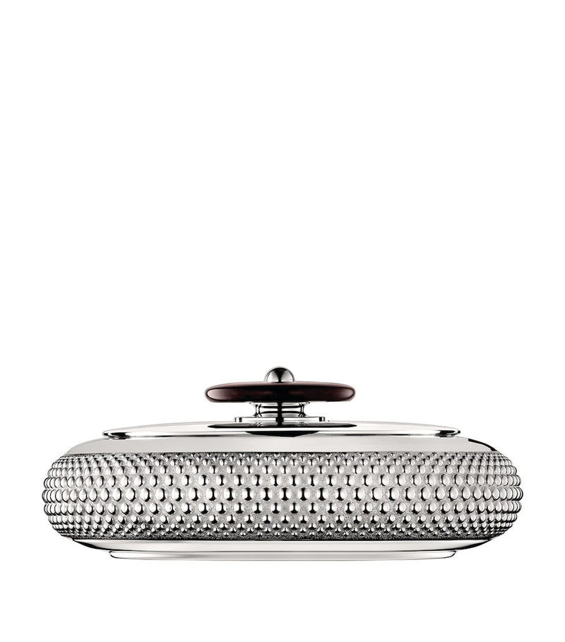 Christofle Silver Plated Perles Box decorative vanity accessory - British product