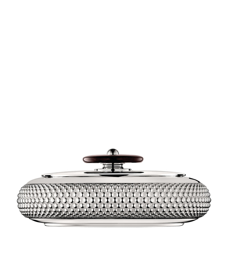 Christofle Silver Plated Perles Box decorative vanity accessory - British product