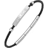 Police black contour bracelet for men, UK version