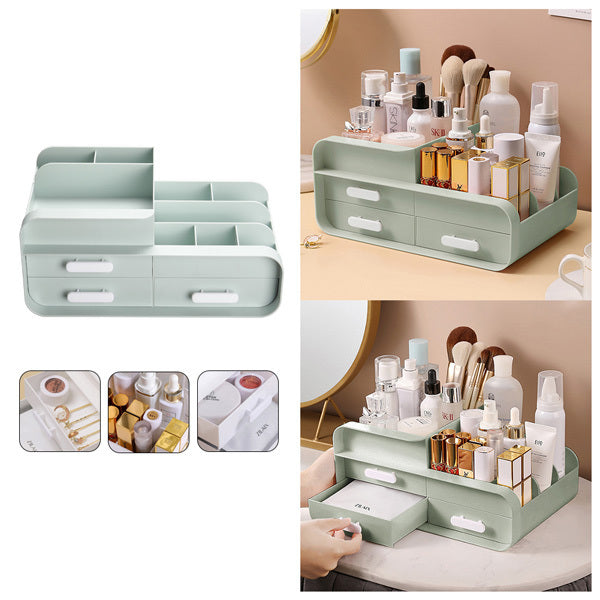 Livingandhome Desk Organizer Green 3-drawer, imported from the UK