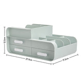 Livingandhome Desk Organizer Green 3-drawer, imported from the UK