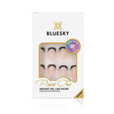 Press On Nails Square Black French Tip 24 Piece Set, imported from the UK