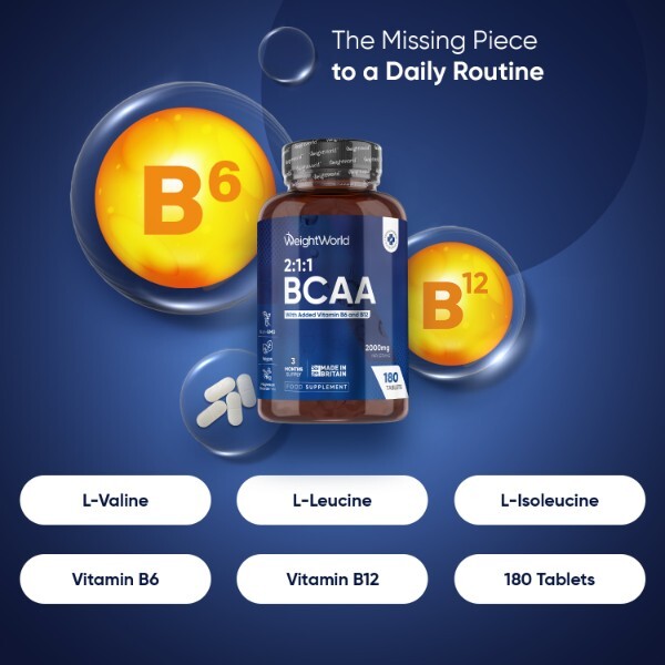 WeightWorld BCAA Tablets 2000mg 180 tablets, UK version