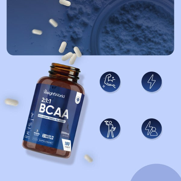 WeightWorld BCAA Tablets 2000mg 180 tablets, UK version