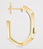 Messika Modernist small yellow gold diamond hoop earring 0.10ct (British brand)