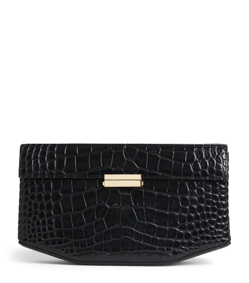 Toteme croc-embossed leather shoulder bag, UK version