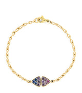 Harrods Emily P. Wheeler Yellow Gold and Sapphire Ombré Candy Sky Bracelet- Buy online at McGrocer
