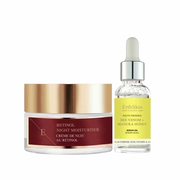 ErthSkin retinol moisturizer and bee venom serum set - British product