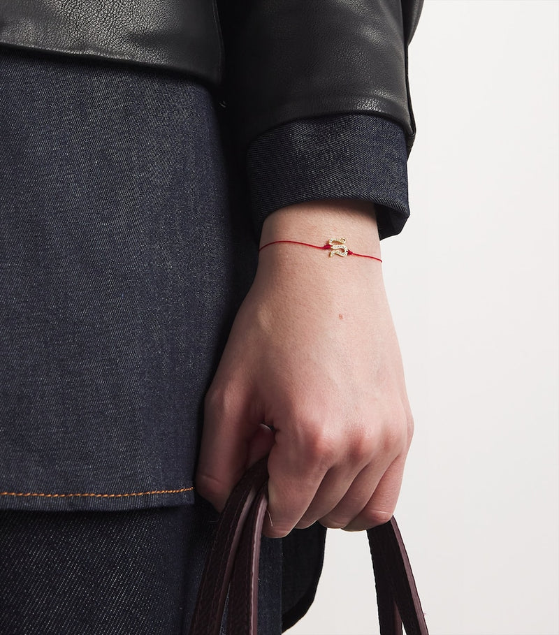 RedLine yellow gold diamond snake bracelet, imported from the UK
