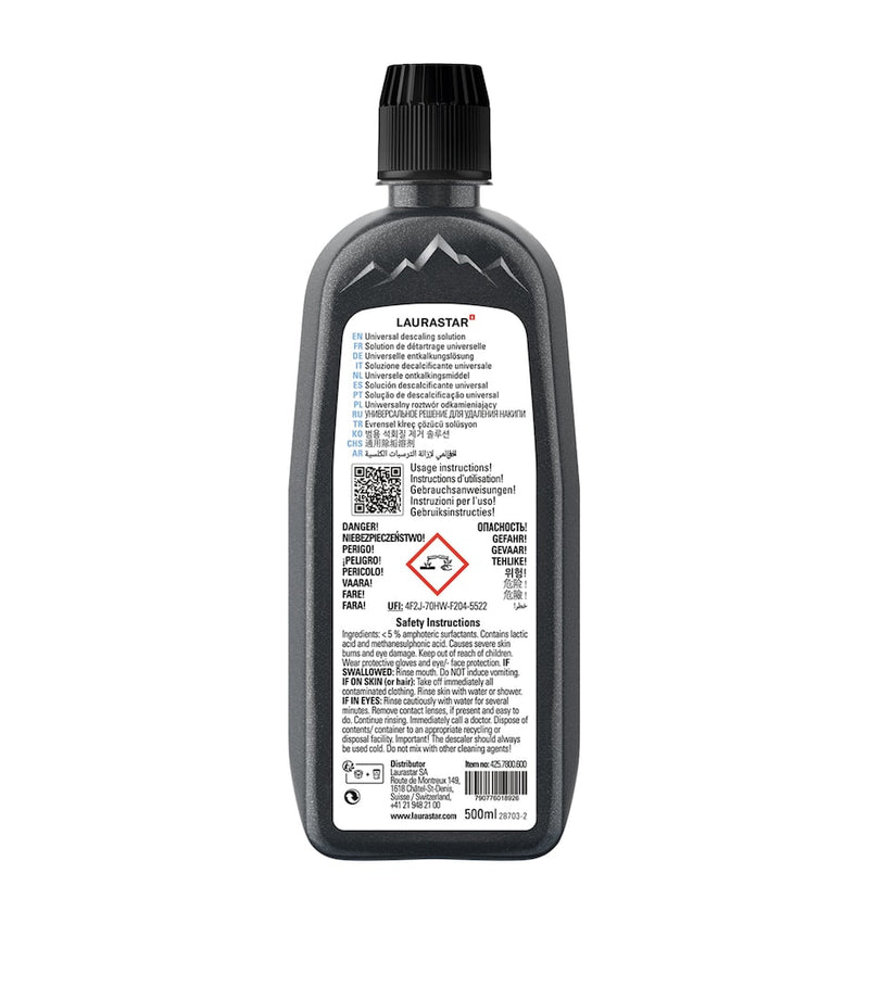 Laurastar descaling solution 500ml, imported from the UK