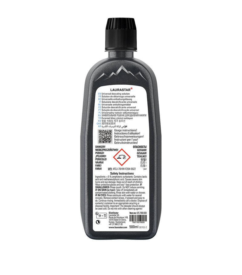 Laurastar descaling solution 500ml, imported from the UK