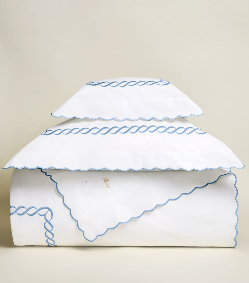 Pratesi Oxford pillowcase with braid motif, 30cm x 40cm, imported from the UK