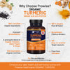 Prowise Healthcare organic turmeric 2280mg capsules, imported from the UK